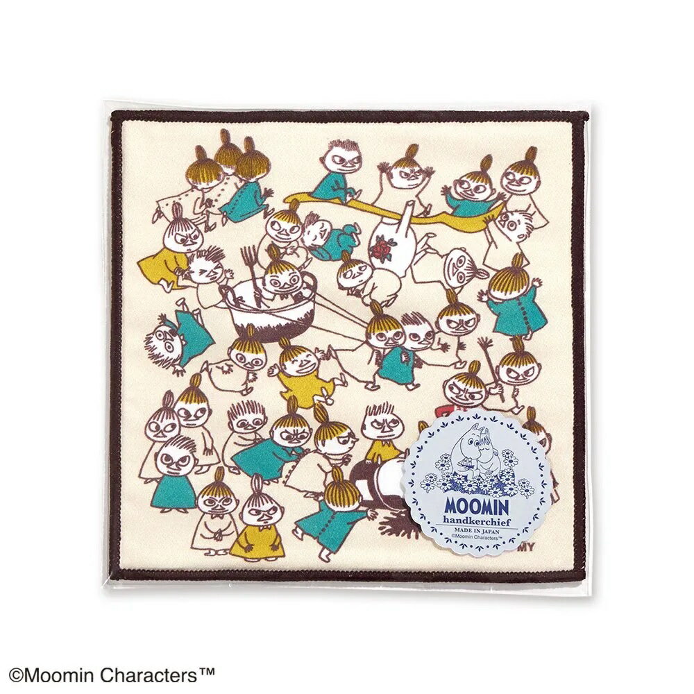 【宮本（株）商品★税込2860円以上で送料無料キャンペーン】【宮本】はんかちMOOMIN ムーミンミニハンカチ 大騒ぎ【2024Apr】