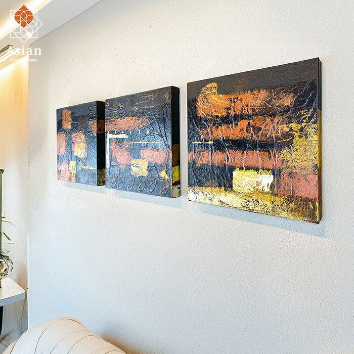 絵画 35×35cm 3枚 セット 1 【 北欧 アートパネル 壁掛け 壁飾り インテリア 絵 おしゃれ 玄関 現代 和 モダン アート パネル ファブリックパ...