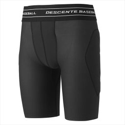 [DESCENTE]デサント野球ジュニアパッド付きスライディングパンツ(JSTD692P)(BLK)BLK(ブラック)