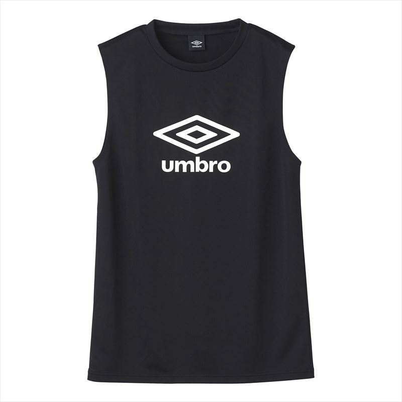 【1点までメール便可】[umbro]アンブロノースリーブプラシャツ(UUUXJA66)(BLK)ブラック(4)