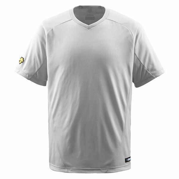 [DESCENTE]デサントV首Tシャツ(DB202)(SLV)シルバー