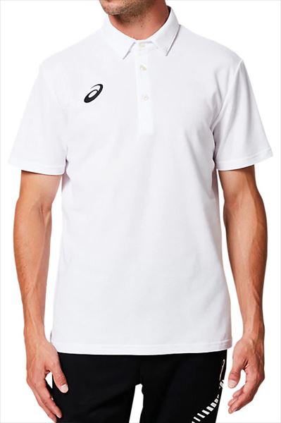 [asics]アシックストレーニングウェアポロシャツ(2031A652)(100)ブリリアントホワイト