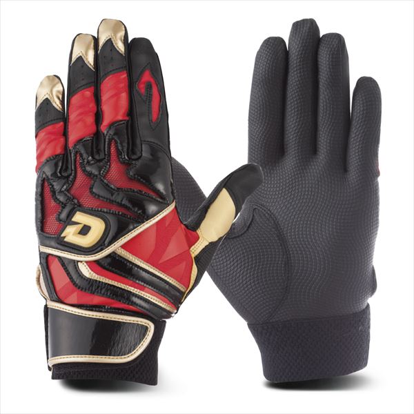 [DeMARINI]ディマリニ野球バッティンググローブ(両手用)(WTABG0703)(BLKRED)ブラック/レッド
