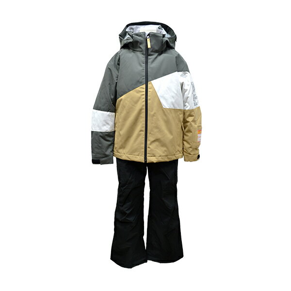 [nima]ニーマジュニア スキーウェア上下セット(JR-1307)(85)袖ロゴプリント・サンド
