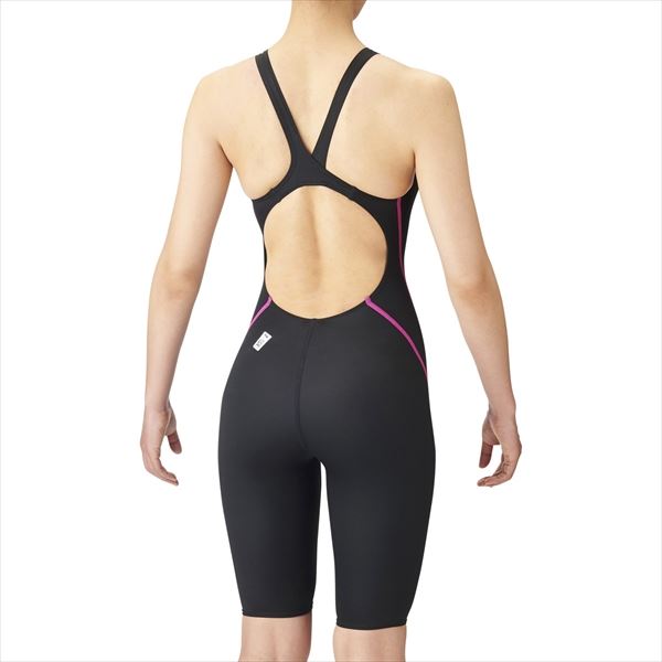 【1点までメール便可】[arena]アリーナFina承認レディース水着ハーフスパッツ（クロスバック）(ARN-1020W)(BKPK)ブラック