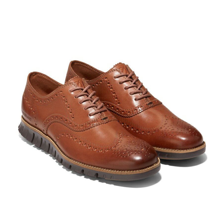 コールハーン ビジネスシューズ メンズ [COLE HAAN]コールハーンメンズシューズゼログランド ウィングチップ オックスフォード(C29411)ブリティッシュ タン レザー / ジャバ