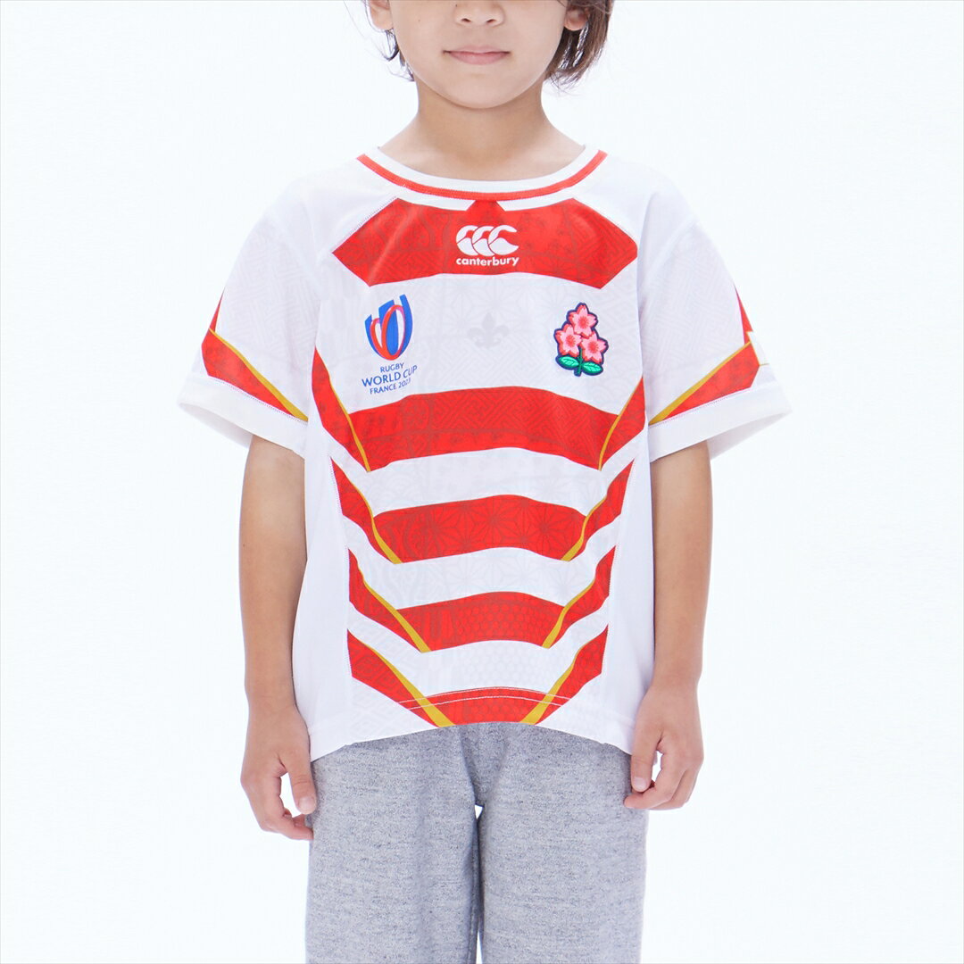 [canterbury]カンタベリーラグビー日本代表ジャパン RWC2023キッズレプリカホームジャージー(RGJ33982WC)(10)ホワイト 2