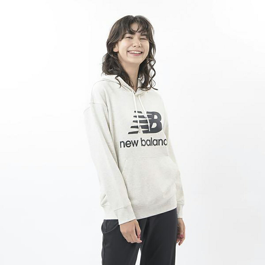 [New Balance]ニューバランスレディーススウェットパーカーロゴオーバーサイズドフーディー(WT03547)(SAH)シーソルトヘザーのサムネイル