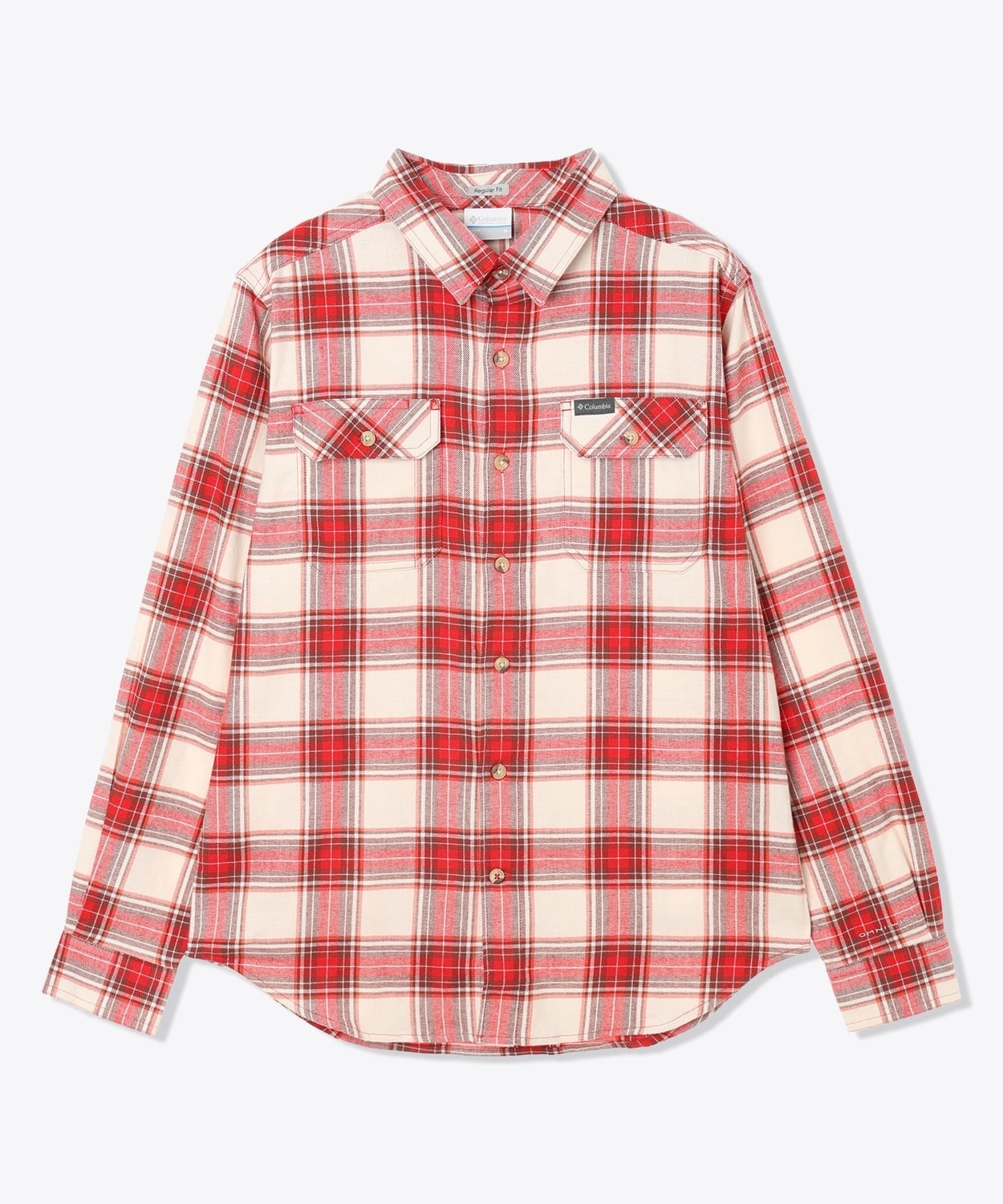 樂天商城 - [Columbia]コロンビアメンズウェアフレアガンストレッチフランネルシャツ(AE0232)(618)Mtn Red Two Lane Tartan
