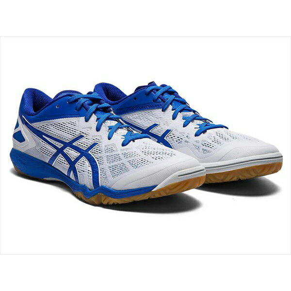 [asics]アシックス男女兼用 卓球シューズアタック ドミネート FF 2(1073A010)(100)ホワイト/エレクトリックブルー