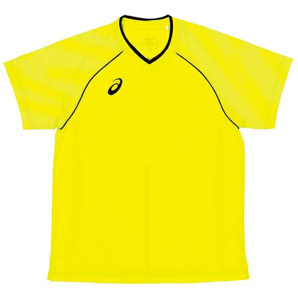 【1点までメール便可】[asics]アシックスジュニア卓球ゲームシャツ(XK1065)(86)フラッシュイエロー
