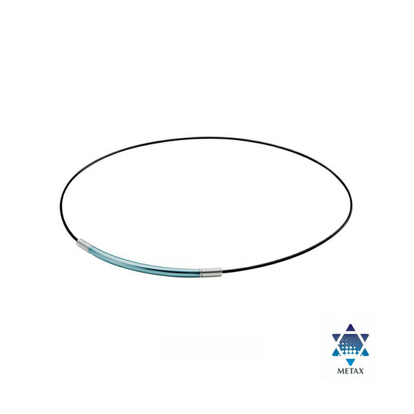 【1点までメール便可】[Phiten]ファイテンRAKUWAネックワイヤーEXTREME ラウンドブルー/シルバー　50cm