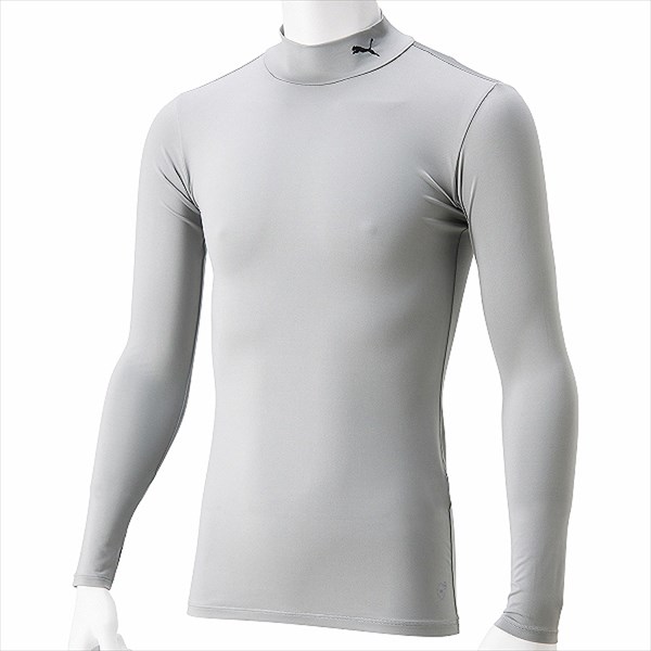 [puma]プーマCompression Jr Moc Neck LS Shirts(656332)(13)シルバー/ブラック