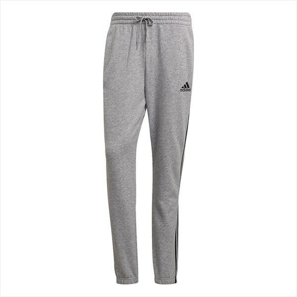 [adidas]アディダスM ESS 3S テーパード スウェットパンツ(31323)(GK9001)ミディアムグレーヘザー/ブラック