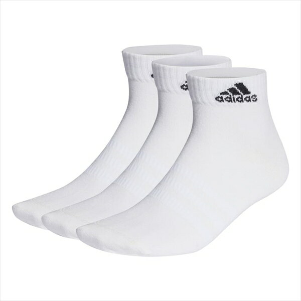 【6/4 20時~6/10 エントリーでポイント10倍】[adidas]アディダスSPW 3Pアンクルソックス(EBL54)(HT3468)ホワイト/ブラック(4)