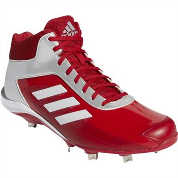 [adidas]アディダス野球金具スパイクadizero Stabile Mid(EG2383)パワーレッド/クリスタルホワイト/シルバーメタリック
