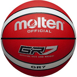 [molten]モルテンゴムバスケットボール7号球GR7(BGR7-RW)レッド×ホワイト