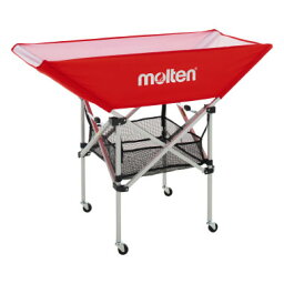 【メーカー直送商品】【代引き不可】[molten]モルテン折りたたみ式平型ボールカゴ 背低93cm4点セット(フレーム・幕体・小物ネット・キャリーケース)(BK0032-R)レッド