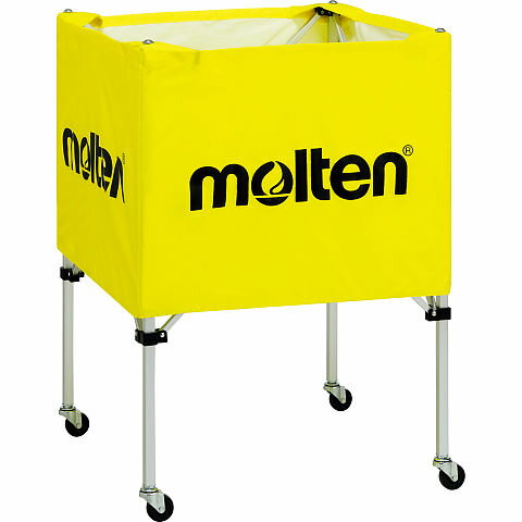 【メーカー直送商品】【日時指定不可】[molten]モルテンボールカゴ　中・背低(BK0021-Y)イエロー