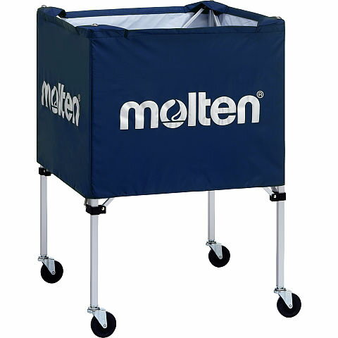 【メーカー直送商品】【日時指定不可】[molten]モルテンボールカゴ　中・屋外(BK0022-N)ネイビー