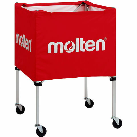 【メーカー直送商品】【日時指定不可】[molten]モルテンボールカゴ　中・屋外(BK0022-R)レッド