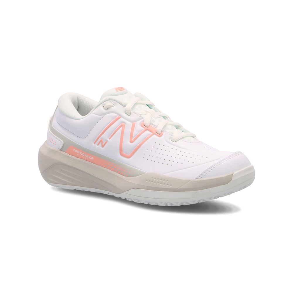 [New Balance]ニューバランスオムニ/クレーコート用レディーステニスシューズ696 O(WCO696Y52E)ホワイト/ピンク