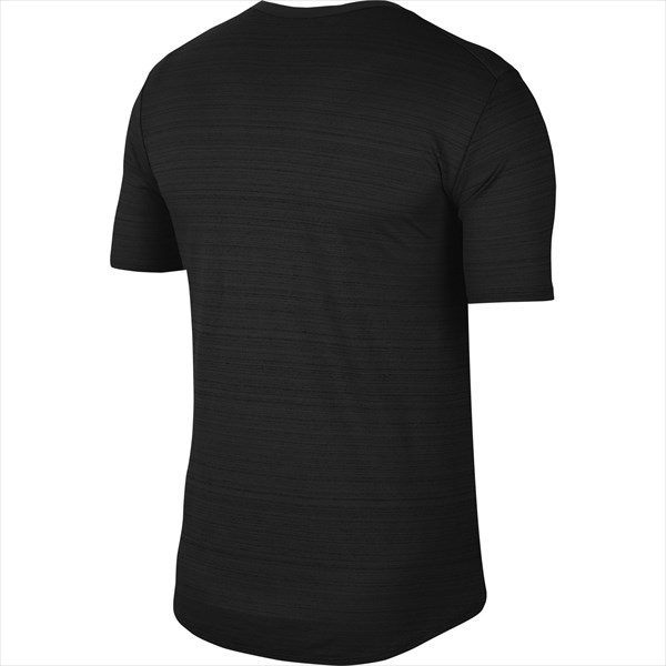 [NIKE]ナイキメンズランニングシャツDRI-FIT マイラー S/S トップ(CU5993)(010)ブラック/リフレクティブシルバー
