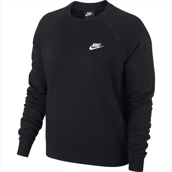 メーカー倉庫直送商品[NIKE]ナイキウィメンズ エッセンシャル クルー フリース(BV4111)(010)ブラック/(ホワイト)
