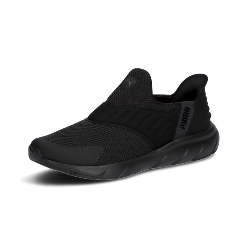 [puma]プーマメンズランニングシューズSOFTRIDE フレックス EASE IN ワイド(309902)(01)プーマ ブラック/フラット ダーク グレー