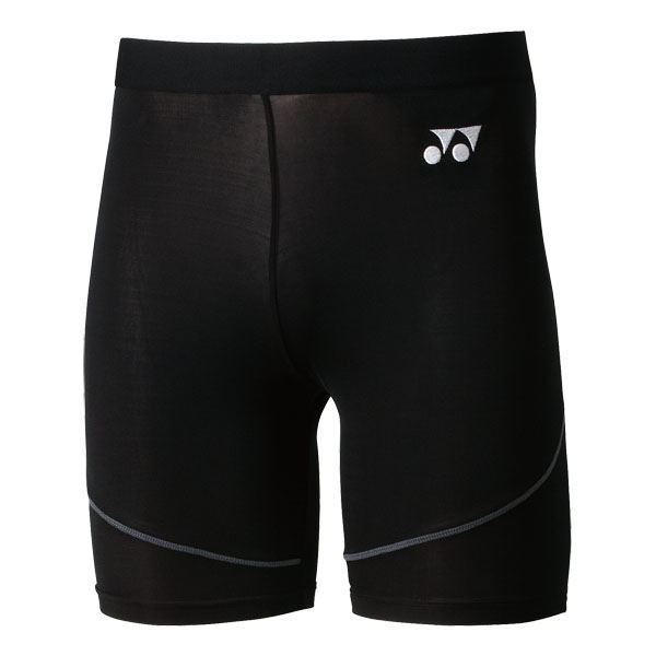 【1点までメール便可】[YONEX]ヨネックス 男女兼用ハーフスパッツ(STBF2003)(007)ブラック