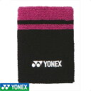 【4個までメール便可】[YONEX]ヨネックステニスアクセサリーリストバンド/1ヶ入(AC490)(181)ブラック/ピンク