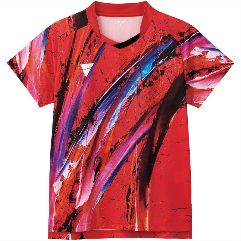 【1点までメール便可】[VICTAS]ヴィクタス男女兼用ゲームシャツV-OGS418(512406)(9000)レッド