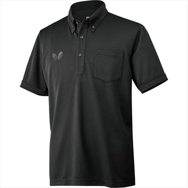 [Butterfly]バタフライ男女兼用プラクティスシャツBO・ポロシャツ(45920)(278)ブラック