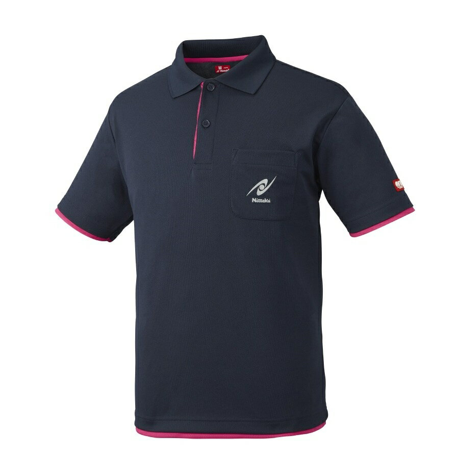 [Nittaku]ニッタク男女兼用プラクティスシャツレイヤーシャツ(NW-2172)(02)ネイビー