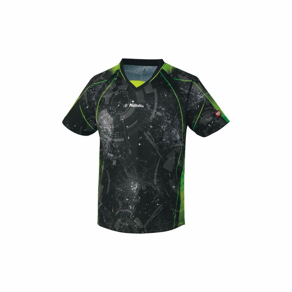 【1点までメール便可】[Nittaku]ニッタク男女兼用ゲームシャツブライトシティシャツ(NW-2209)(71)ブラック