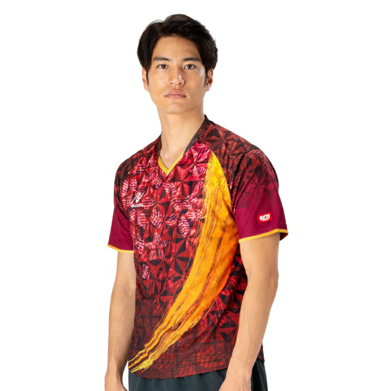 【1点までメール便可】[Nittaku]ニッタク男女兼用ゲームシャツスカイユニティーシャツ(NW-2216)(22)ワ..