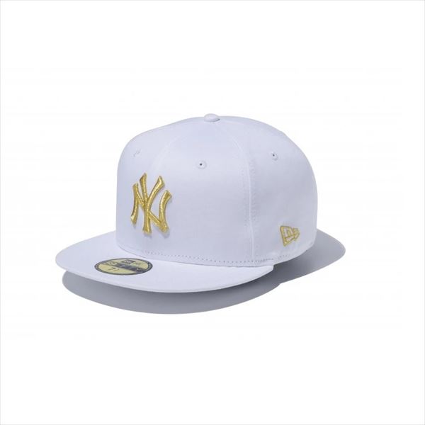 【6/4 20時~6/10 エントリーでポイント10倍】[NEW ERA]ニューエラ59FIFTY ニューヨーク・ヤンキース(14525197)ホワイト × ゴールド