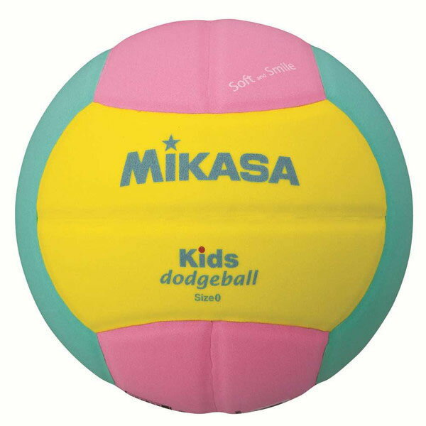 【5/24~26 エントリーでポイント10倍】[Mikasa]ミカサスマイルドッジボール 0号球 キッズ用(SD00YP)イエロー/ピンク