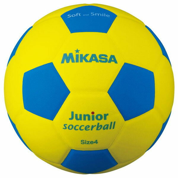 [Mikasa]ミカサスマイルサッカー 軽量4号球 ジュニア(SF4JYBL)イエロー/ブルー