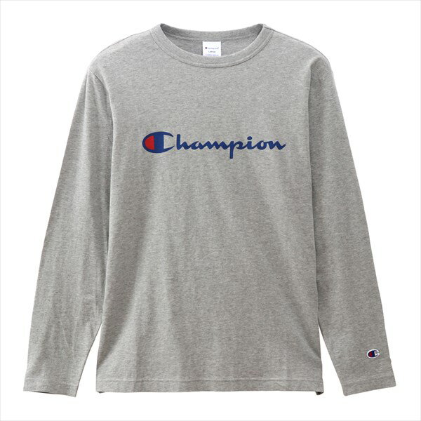 [Champion]チャンピオン長袖 Tシャツ(C3-Q401)(070)オックスフォードグレー