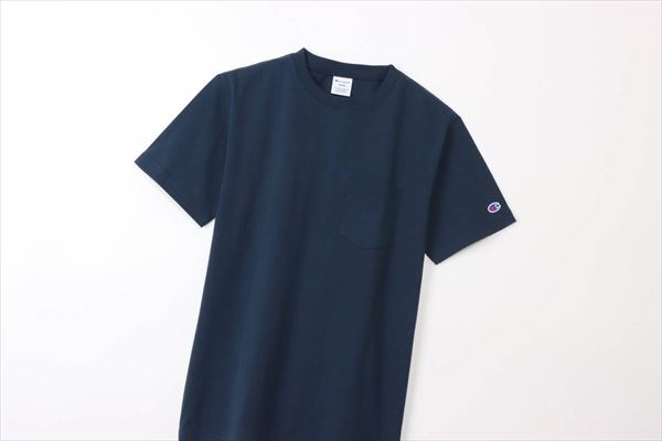 【1点までメール便可】[Champion]チャンピオンショートスリーブポケットTシャツ(C3-X357)(370)ネイビー