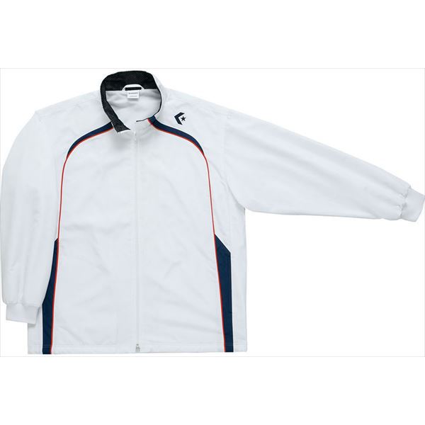 [CONVERSE]コンバース ジュニアウォームアップジャケット(裾ボックスタイプ)(CB482503S)(1129)ホワイト×ネイビー