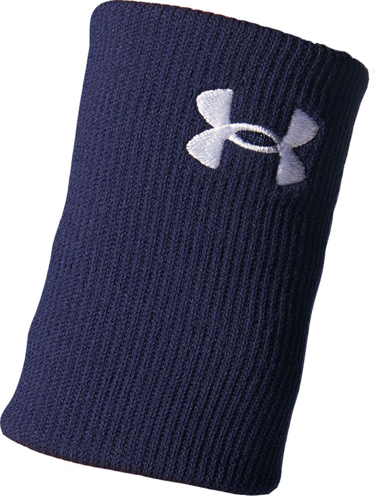 【2点までメール便可】[UNDER ARMOUR]アンダーアーマーUA ニット リストバンド(1364500)(412)ミッドナイトネイビー/ホワイト 1