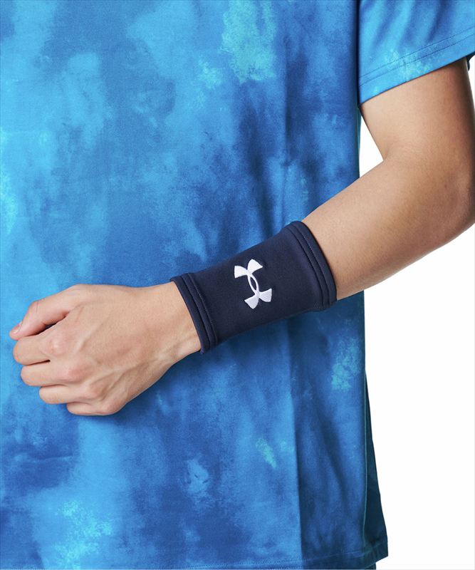 【1点までメール便可】[UNDER ARMOUR]アンダーアーマーUA モビリティ リストバンド(1372155)(411)ミッドナイトネイビー/ホワイト