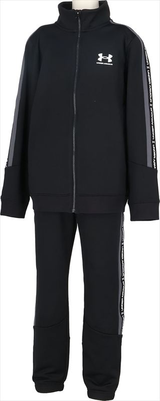 [UNDER ARMOUR]アンダーアーマーUA アイコン 二ット トラックスーツ(1390295)(001)ブラック/キャッスルロック/ホワイト