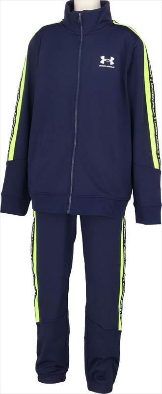 [UNDER ARMOUR]アンダーアーマーUA アイコン 二ット トラックスーツ(1390295)(411)ミッドナイトネイビー/ハイビスイエロー/ホワイト