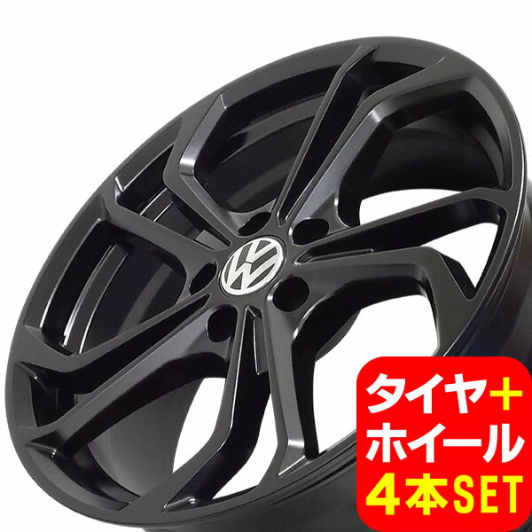 VW/フォルクスワーゲン ゴルフプラス/クロスゴルフ 1K系 新品 W-5665 18インチ タイヤホイール 225/40R18 SBK 4本セット