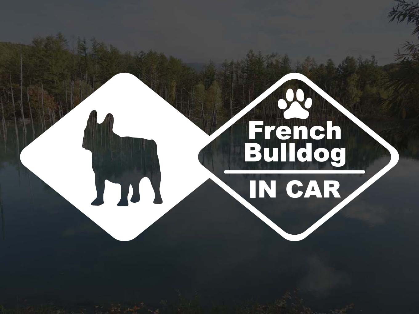 [犬のステッカー]『DOG STICKER』ドッグステッカー フレンチブルドッグIN CAR