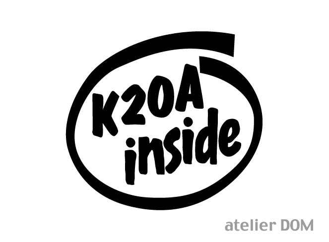 INSIDEステッカーK20Aインサイドインテグラ DC5 / ステップワゴン ステップワゴンスパーダ RG RF / アコード CL / エディックス