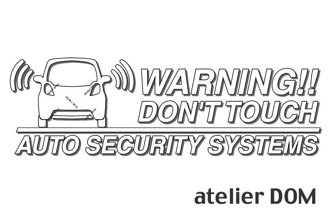 アイ用セキュリティーステッカー3枚セットアトリエDOMオリジナル[職人手作り]